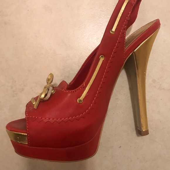 Bebe Peeptoe Sling Pumps - Picture 6 of 8